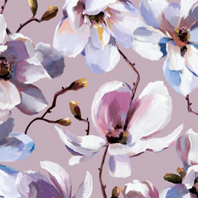 Galerie Flora Purple Cherry Blossom Wallpaper