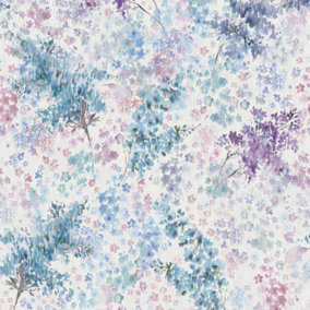 Galerie Flora Purple Soft Foliage Wallpaper