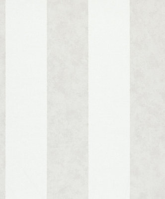 Galerie Flora Silver Thick Stripe A4 Wallpaper Sample