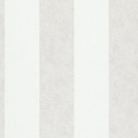 Galerie Flora Silver Thick Stripe Wallpaper