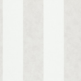 Galerie Flora Silver Thick Stripe Wallpaper
