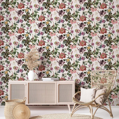 Galerie Flora White Floral Rhapsody Wallpaper