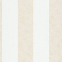 Galerie Flora White Thick Stripe Wallpaper