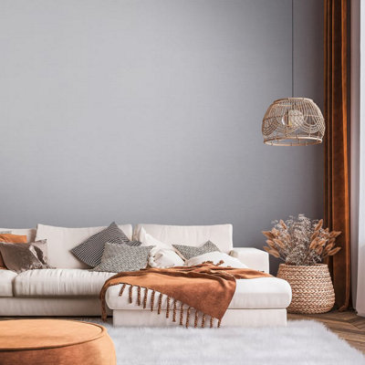 Galerie Flourish Blue Plain Texture Wallpaper FL61142
