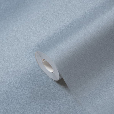 Galerie Flourish Blue Plain Texture Wallpaper FL61148