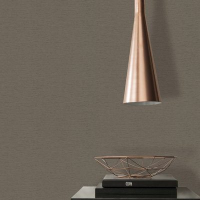 Galerie Flourish Bronze Plain Texture Wallpaper FL61143