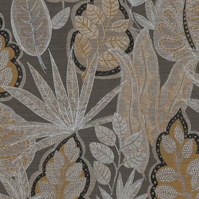 Galerie Flourish Bronze Tree Leaf Wallpaper FL61113
