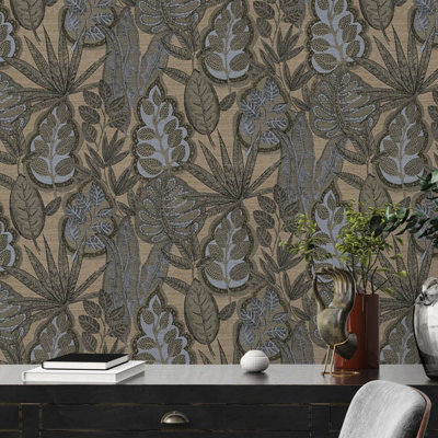 Galerie Flourish Bronze Tree Leaf Wallpaper FL61115