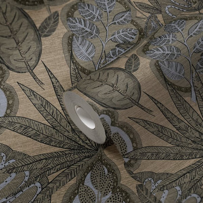 Galerie Flourish Bronze Tree Leaf Wallpaper FL61115