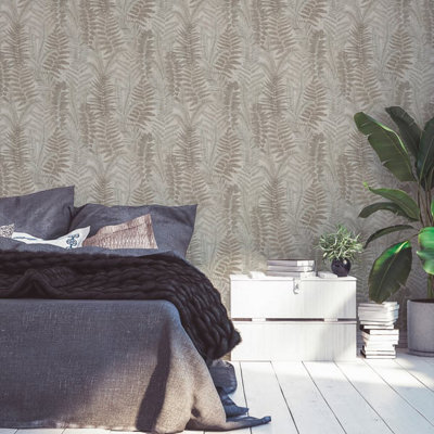 Galerie Flourish Bronze Tree Leaf Wallpaper FL61120