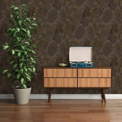 Galerie Flourish Bronze Tree Leaf Wallpaper FL61157