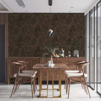 Galerie Flourish Bronze Tree Leaf Wallpaper FL61157