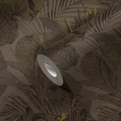 Galerie Flourish Bronze Tree Leaf Wallpaper FL61157