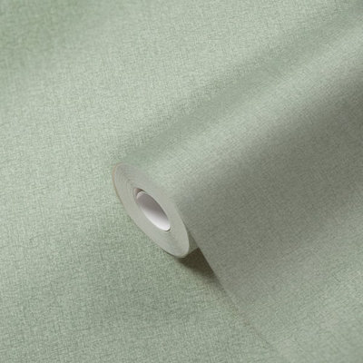 Galerie Flourish Green Plain Texture Wallpaper FL61150