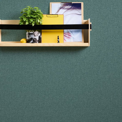 Galerie Flourish Green Plain Texture Wallpaper FL61155