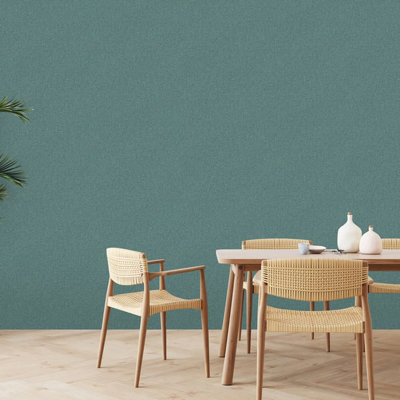 Galerie Flourish Green Plain Texture Wallpaper FL61155