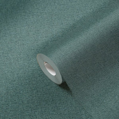 Galerie Flourish Green Plain Texture Wallpaper FL61155