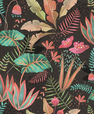 Galerie Flourish Multicolour Floral A4 Wallpaper Sample FL61121