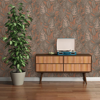 Galerie Flourish Orange Tree Leaf Wallpaper FL61112