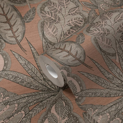 Galerie Flourish Orange Tree Leaf Wallpaper FL61112