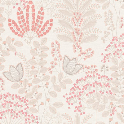 Galerie Flourish Silver Floral Wallpaper FL61126