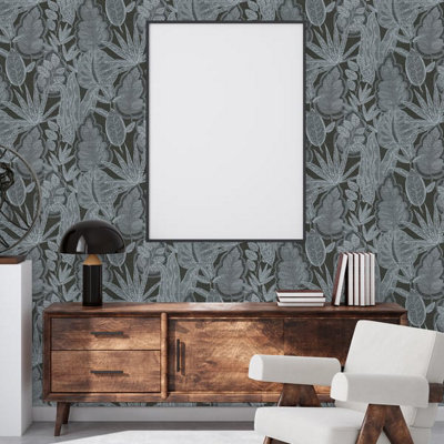 Galerie Flourish Silver Tree Leaf Wallpaper FL61111