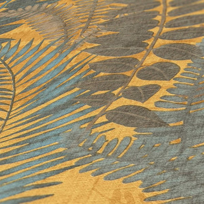 Galerie Flourish Yellow Tree Leaf Wallpaper FL61117