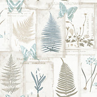 Galerie Fresh Kitchens 5 Blue Botanical Elements Smooth Wallpaper