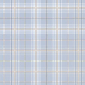 Galerie Fresh Kitchens 5 Blue Check Plaid Smooth Wallpaper