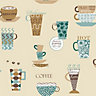 Galerie Fresh Kitchens 5 Blue Coffee Smooth Wallpaper