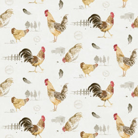 Galerie Fresh Kitchens 5 Bronze Brown Cocks & Hens Smooth Wallpaper