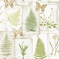 Galerie Fresh Kitchens 5 Green Botanical Elements Smooth Wallpaper