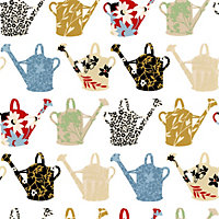 Galerie Fresh Kitchens 5 Multi-coloured Watering Cans Smooth Wallpaper