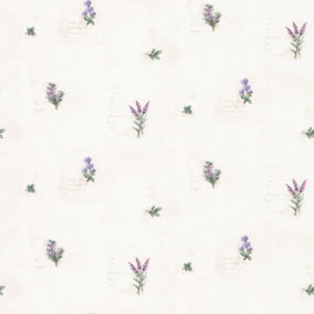 Galerie Fresh Kitchens 5 Purple Lilac Small Flowers Smooth Wallpaper