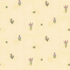Galerie Fresh Kitchens 5 Yellow Gold Small Flowers Smooth Wallpaper