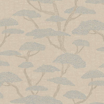 Galerie Fusion Beige Chinoiserie Tree Motif Wallpaper