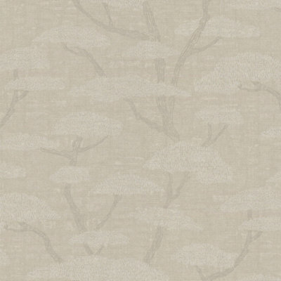 Galerie Fusion Beige Chinoiserie Tree Motif Wallpaper