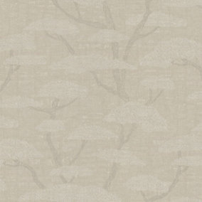 Galerie Fusion Beige Chinoiserie Tree Motif Wallpaper