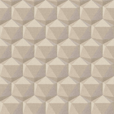 Galerie Fusion Beige Geometric Motif Wallpaper