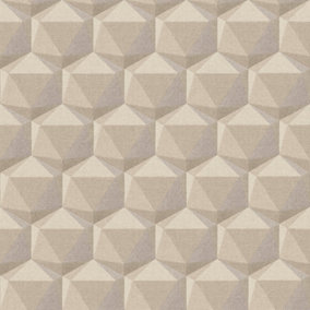 Galerie Fusion Beige Geometric Motif Wallpaper