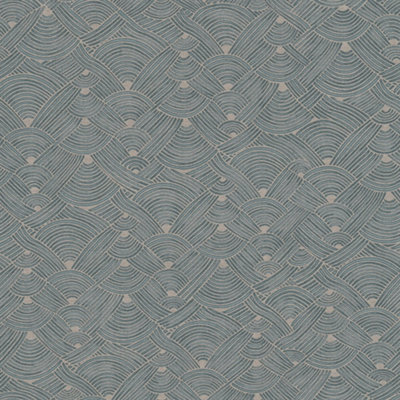 Buy Galerie Fusion Blue Geo Swirl Motif Wallpaper | DIY at B&Q