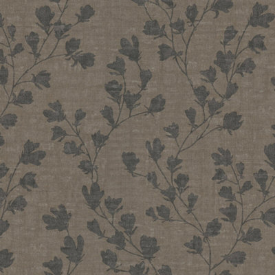 Galerie Fusion Brown Floral Trail Motif Wallpaper