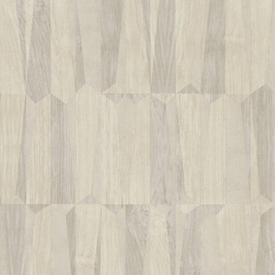 Galerie Fusion Brown Geo Point Wood Effect Motif Wallpaper