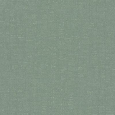 Galerie Fusion Green Linen Effect Textured Wallpaper