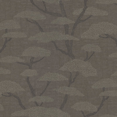 Galerie Fusion Grey Chinoiserie Tree Motif Wallpaper