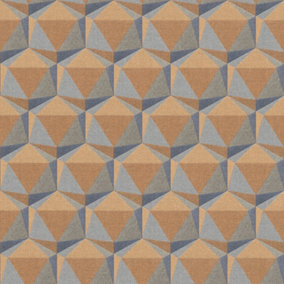 Galerie Fusion Orange Geometric Motif Wallpaper