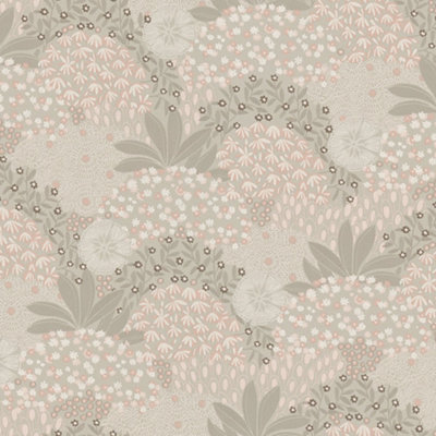 Galerie Fusion Pink Forest Bloom Motif Wallpaper