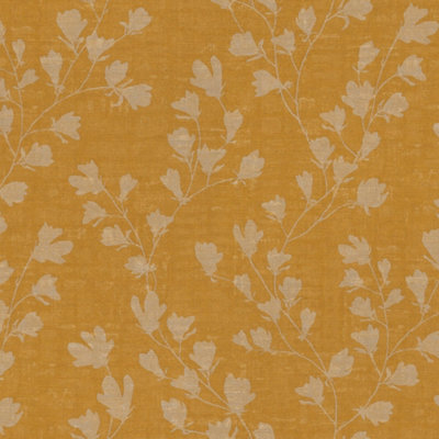 Galerie Fusion Yellow Floral Trail Motif Wallpaper