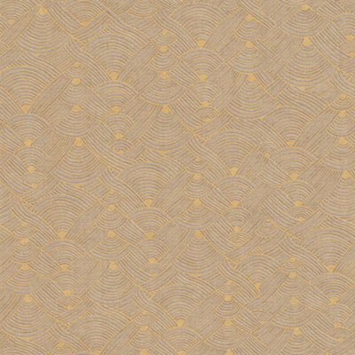 Galerie Fusion Yellow Geo Swirl Motif Wallpaper