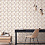 Galerie Geometrix Cream Rose Gold Cubist Smooth Wallpaper